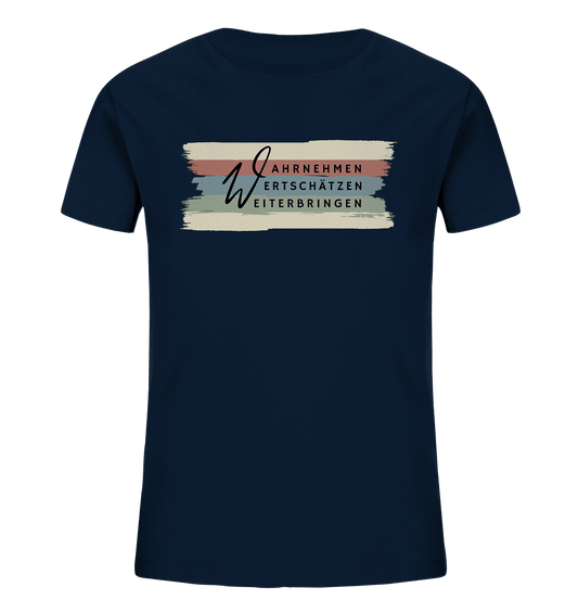 WERTE - Pinselstriche - Kids Organic Shirt - Weggefährten Mindset