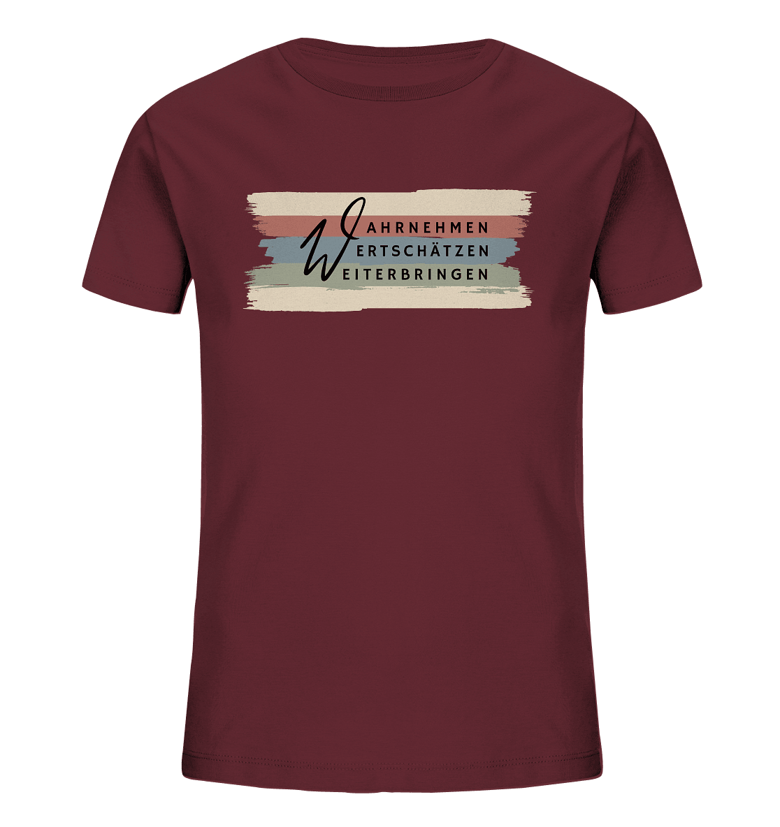 WERTE - Pinselstriche - Kids Organic Shirt - Weggefährten Mindset