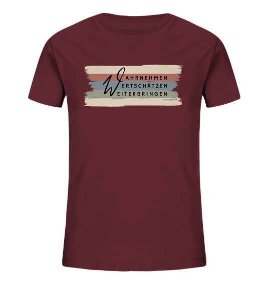 WERTE - Pinselstriche - Kids Organic Shirt - Weggefährten Mindset