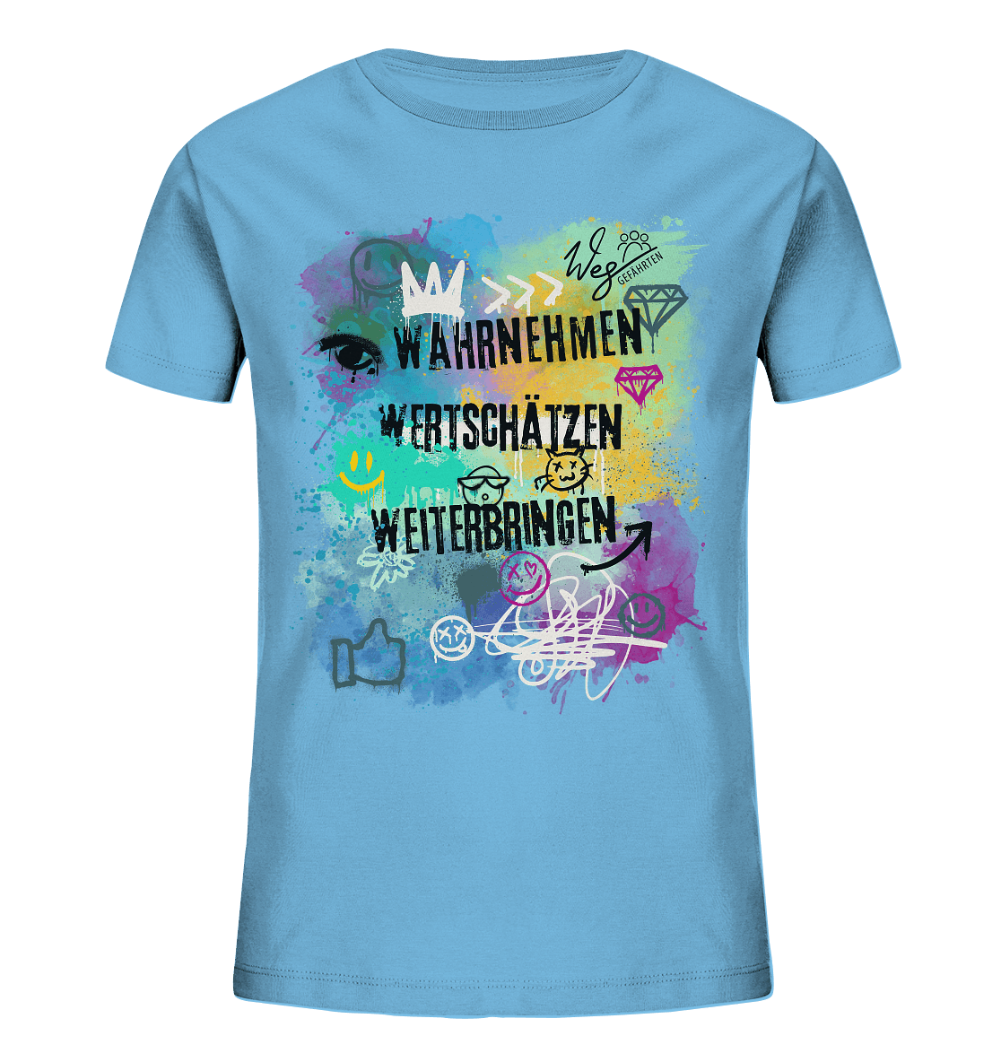 WERTE - Graffiti - Kids Organic Shirt - Weggefährten Mindset