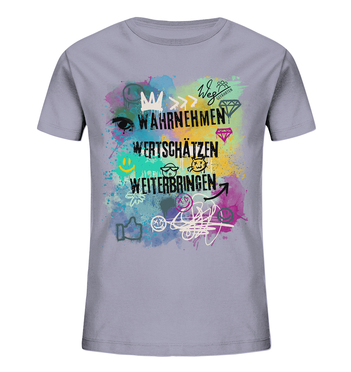 WERTE - Graffiti - Kids Organic Shirt - Weggefährten Mindset