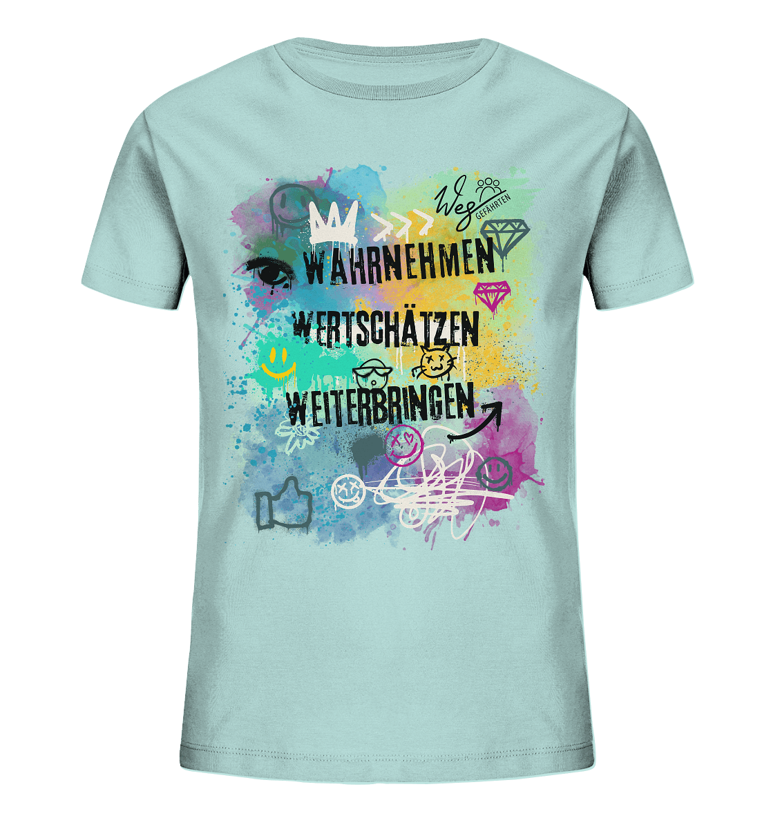 WERTE - Graffiti - Kids Organic Shirt - Weggefährten Mindset