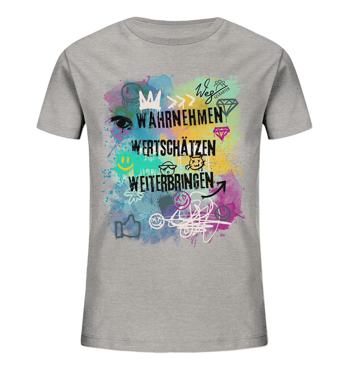 WERTE - Graffiti - Kids Organic Shirt - Weggefährten Mindset