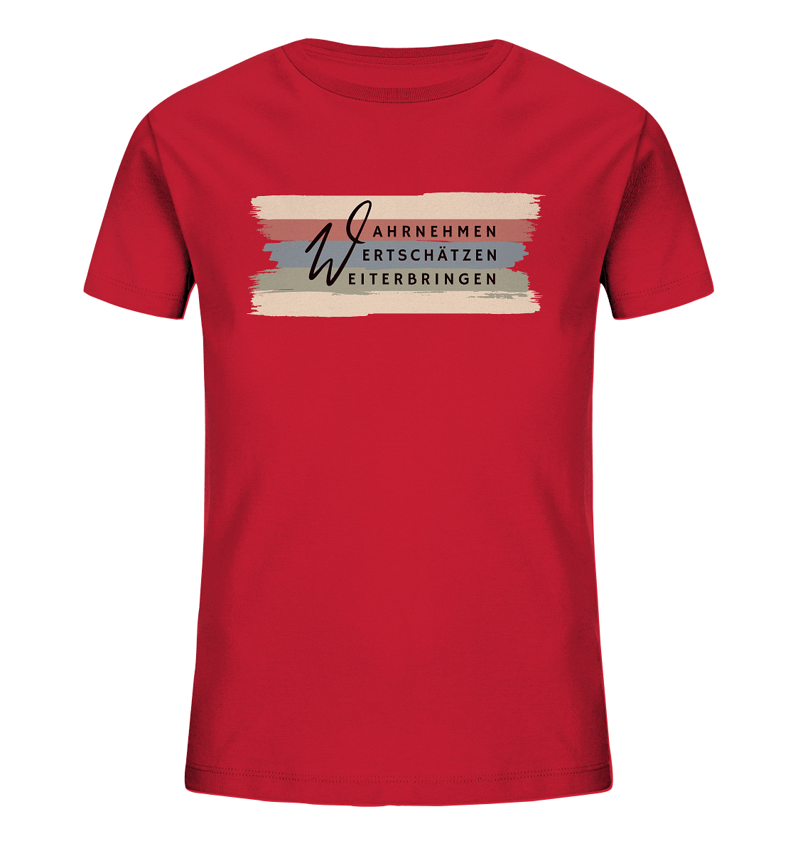 WERTE - Pinselstriche - Kids Organic Shirt - Weggefährten Mindset