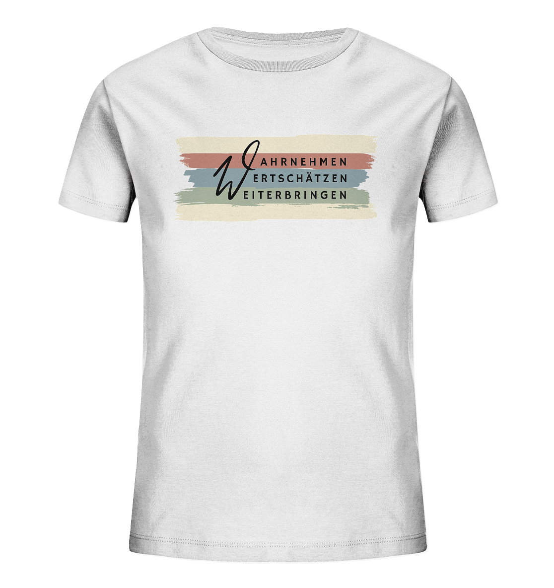 WERTE - Pinselstriche - Kids Organic Shirt - Weggefährten Mindset