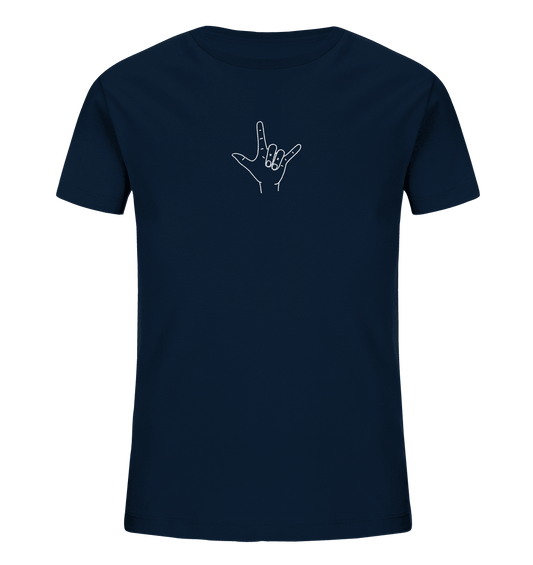 I Love You (Gebärde) - Kids Organic Shirt (Stick) - Weggefährten Mindset