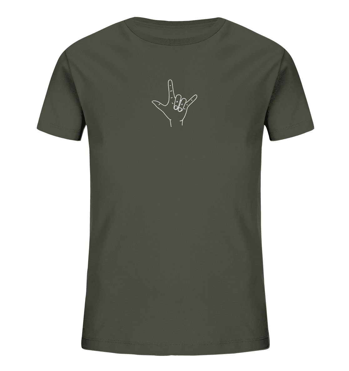 I Love You (Gebärde) - Kids Organic Shirt (Stick) - Weggefährten Mindset