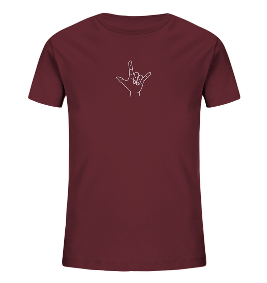 I Love You (Gebärde) - Kids Organic Shirt (Stick) - Weggefährten Mindset