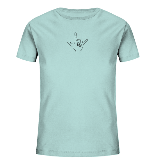 I Love You (Gebärde) - Kids Organic Shirt (Stick) - Weggefährten Mindset