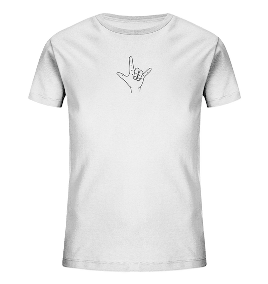 I Love You (Gebärde) - Kids Organic Shirt (Stick) - Weggefährten Mindset