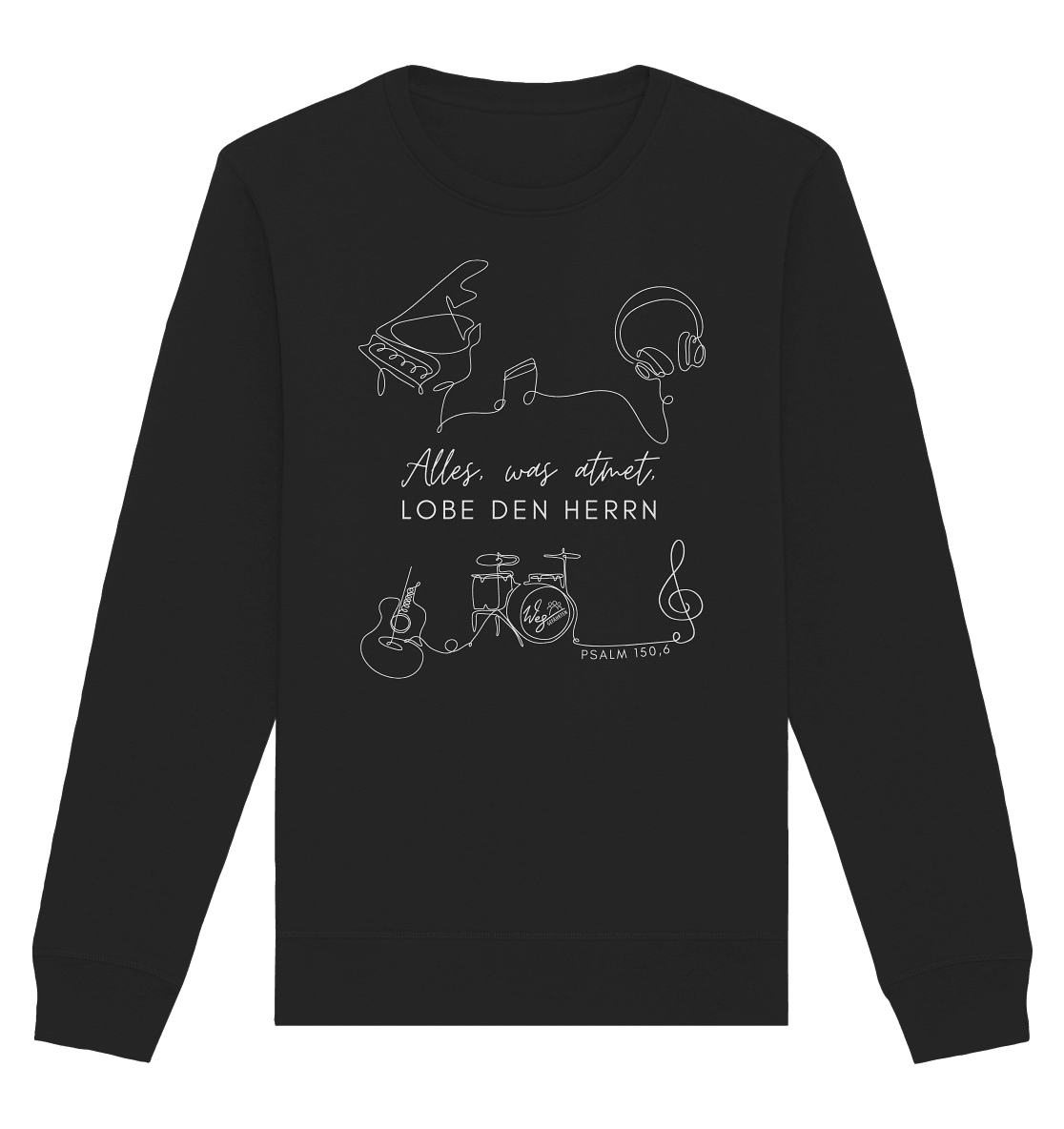 Alles, was atmet - Organic Basic Unisex Sweatshirt - Weggefährten Mindset