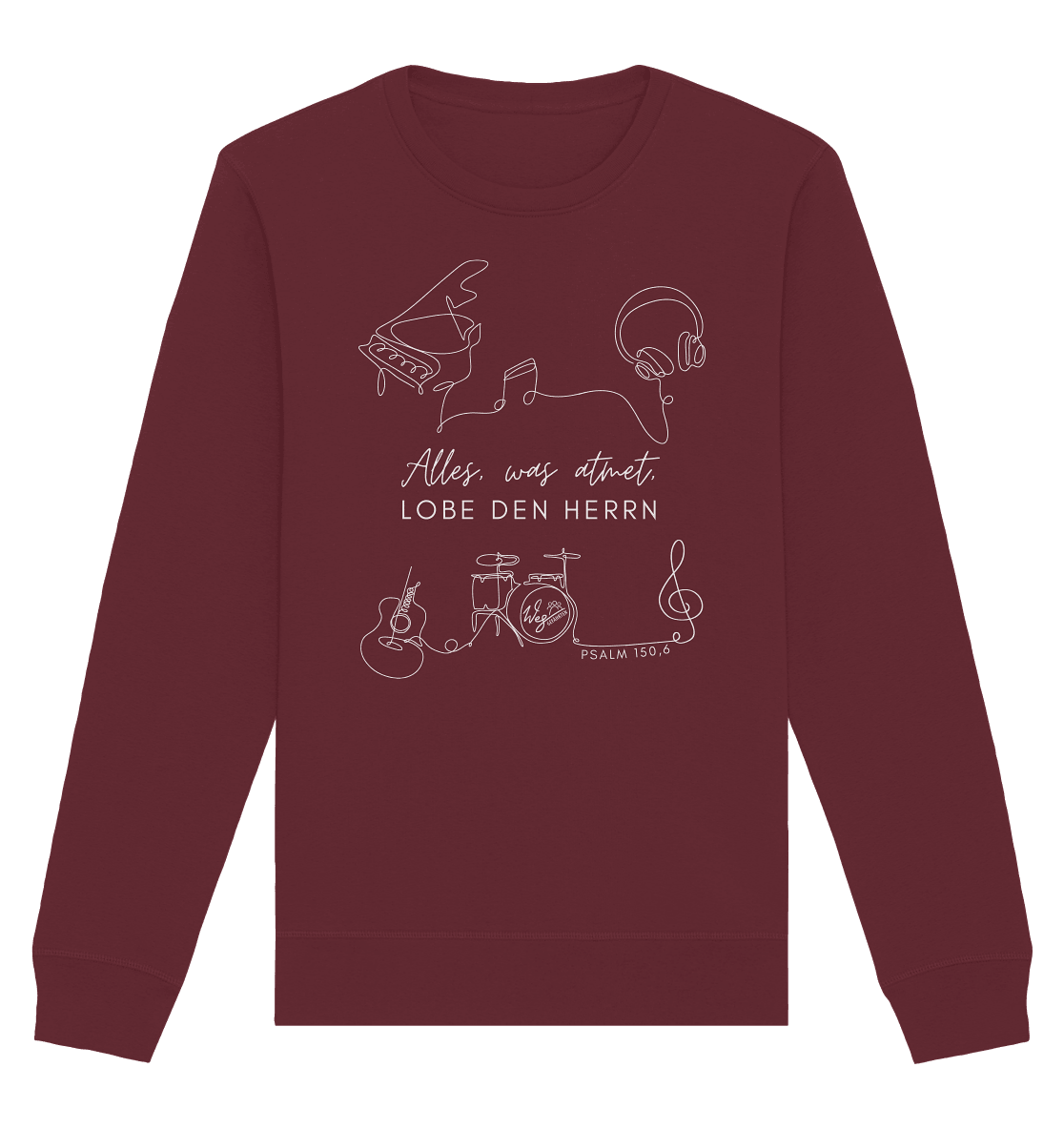 Alles, was atmet - Organic Basic Unisex Sweatshirt - Weggefährten Mindset