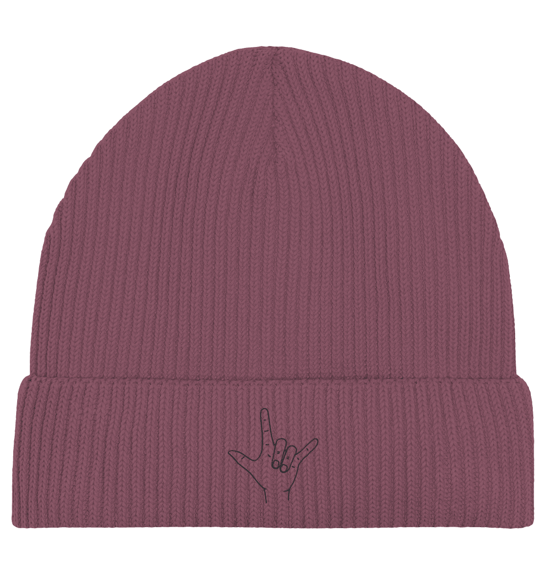 I Love You (Gebärde) - Organic Fisherman Beanie - Weggefährten Mindset