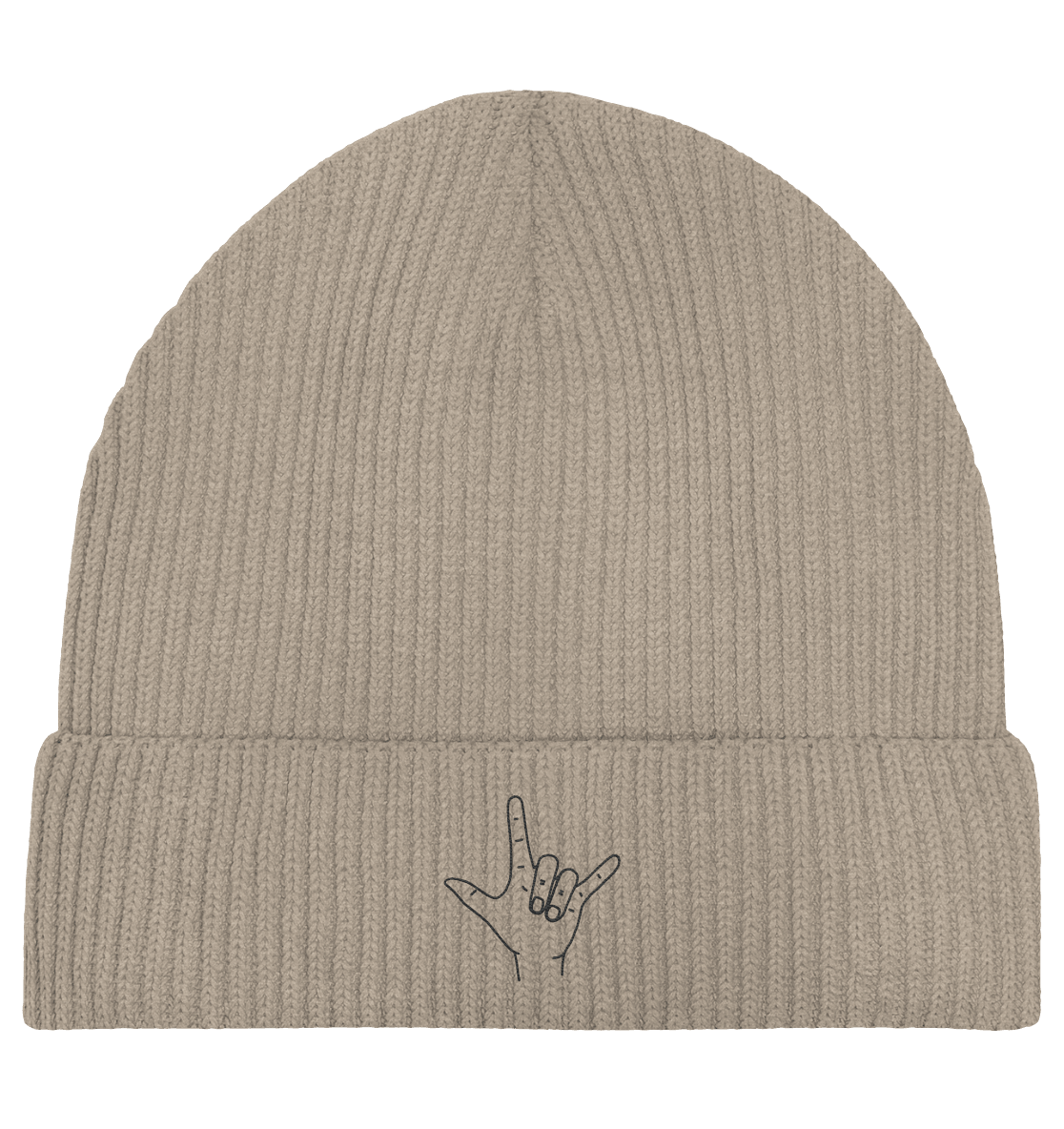 I Love You (Gebärde) - Organic Fisherman Beanie - Weggefährten Mindset