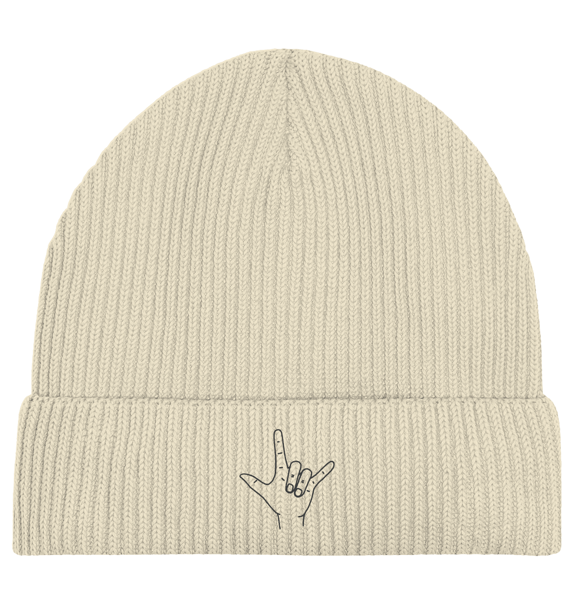 I Love You (Gebärde) - Organic Fisherman Beanie - Weggefährten Mindset