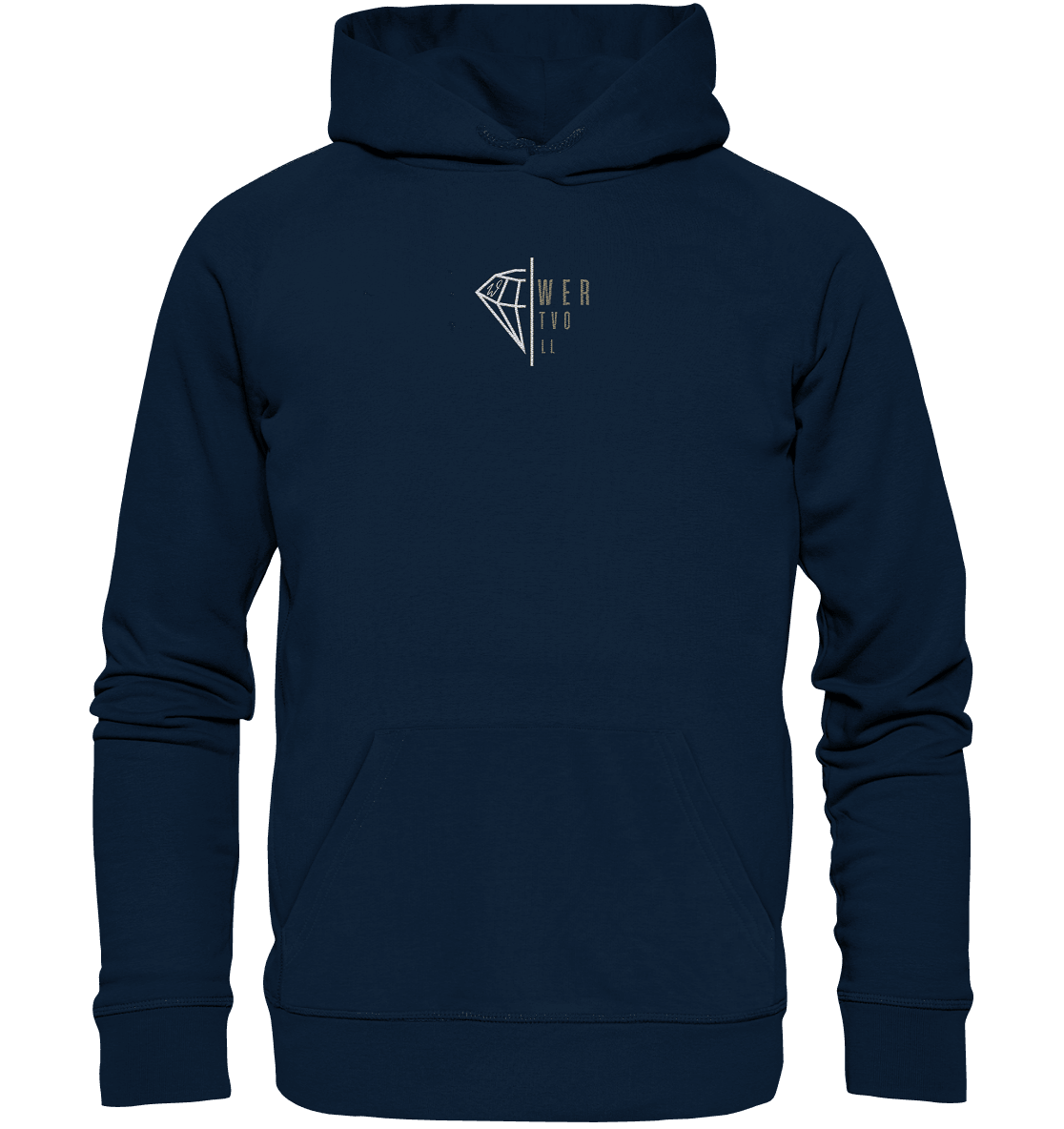 WERTVOLL Diamant (Stick) - Organic Hoodie (Stick) - Weggefährten Mindset