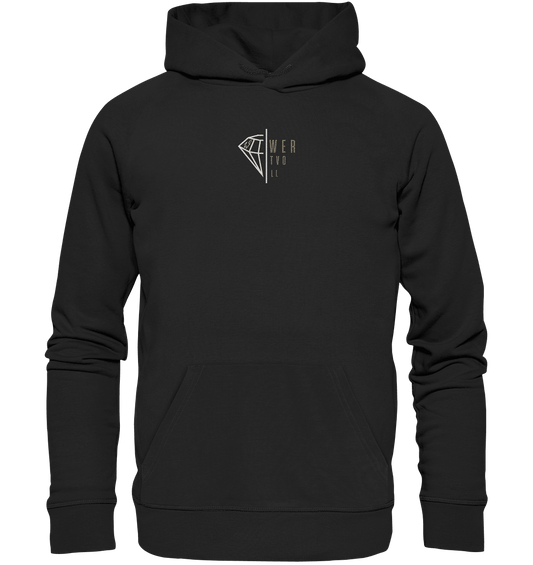 WERTVOLL Diamant (Stick) - Organic Hoodie (Stick) - Weggefährten Mindset