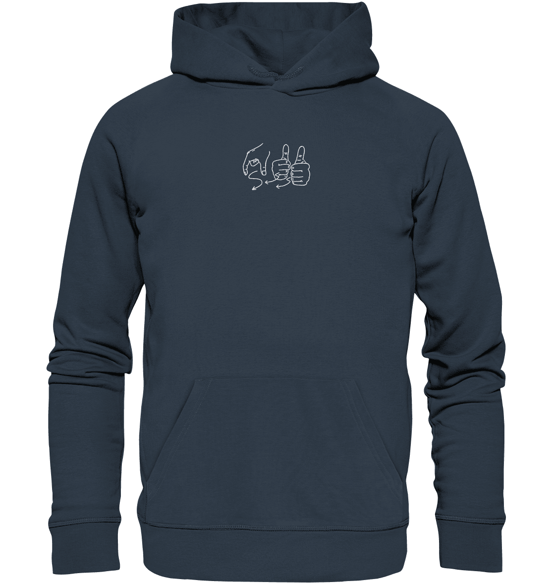 Weggefährten (Gebärde) - Organic Hoodie (Stick) - Weggefährten Mindset