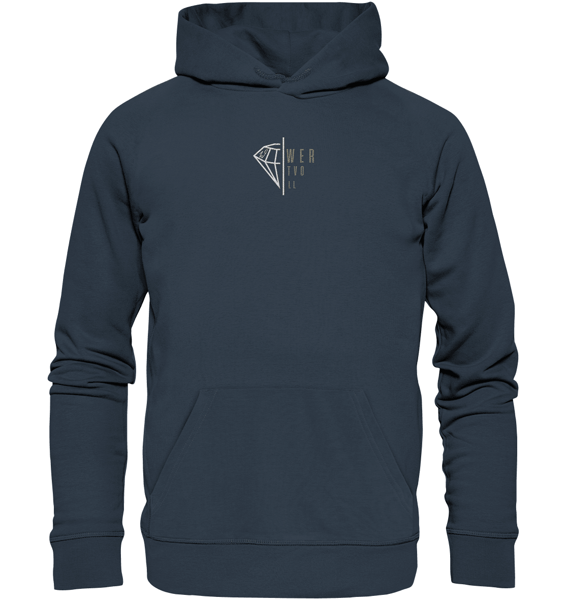 WERTVOLL Diamant (Stick) - Organic Hoodie (Stick) - Weggefährten Mindset