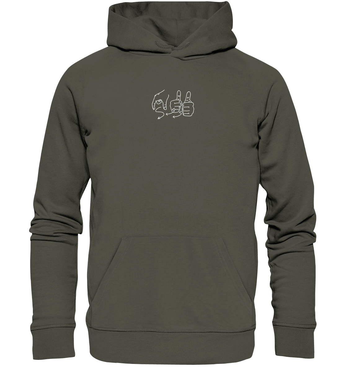 Weggefährten (Gebärde) - Organic Hoodie (Stick) - Weggefährten Mindset