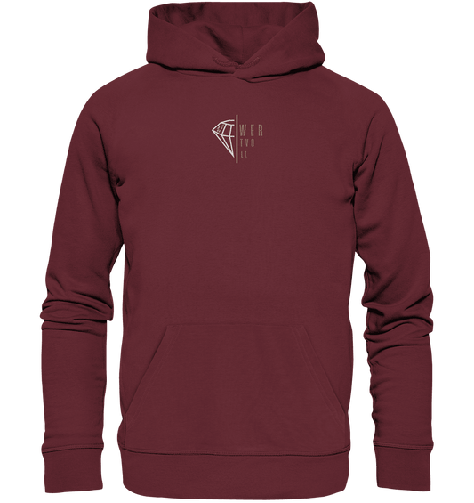 WERTVOLL Diamant (Stick) - Organic Hoodie (Stick) - Weggefährten Mindset