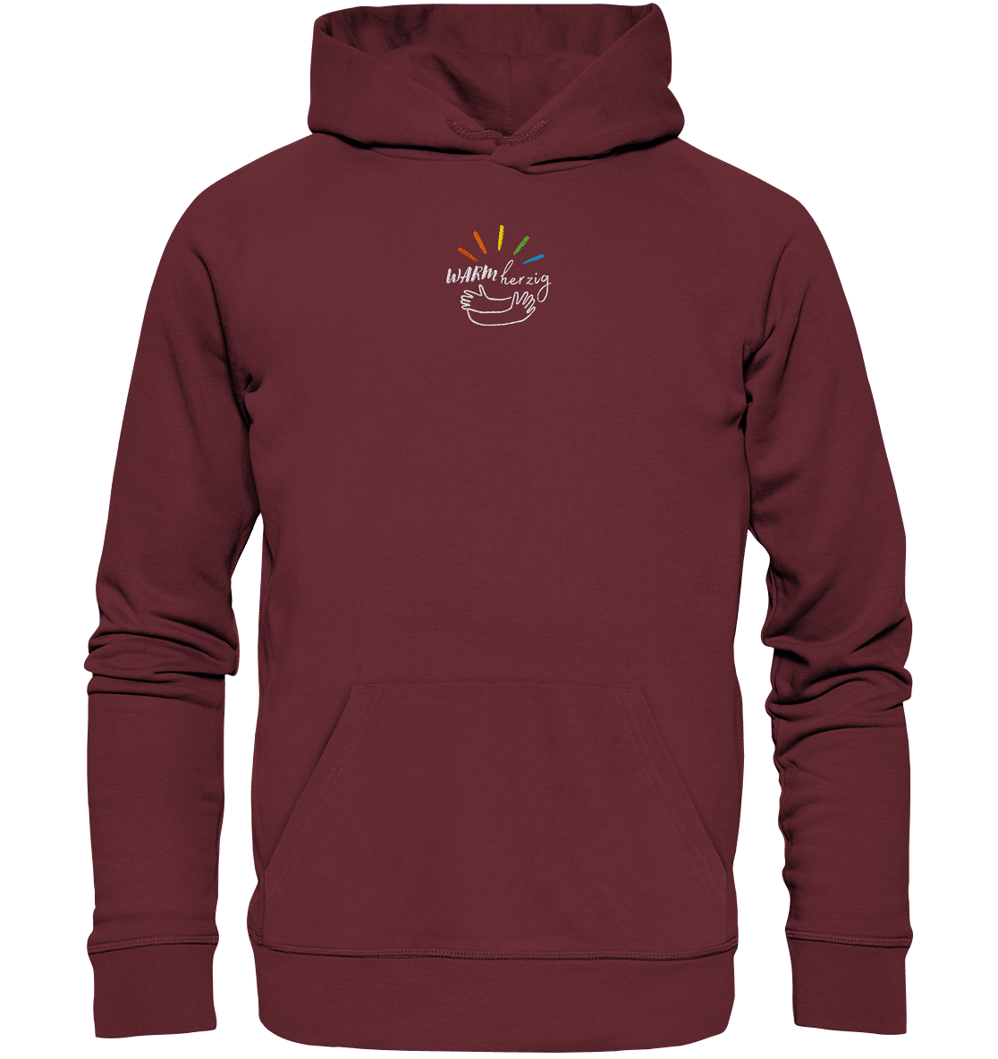 Warmherzig - Organic Hoodie (Stick) - Weggefährten Mindset
