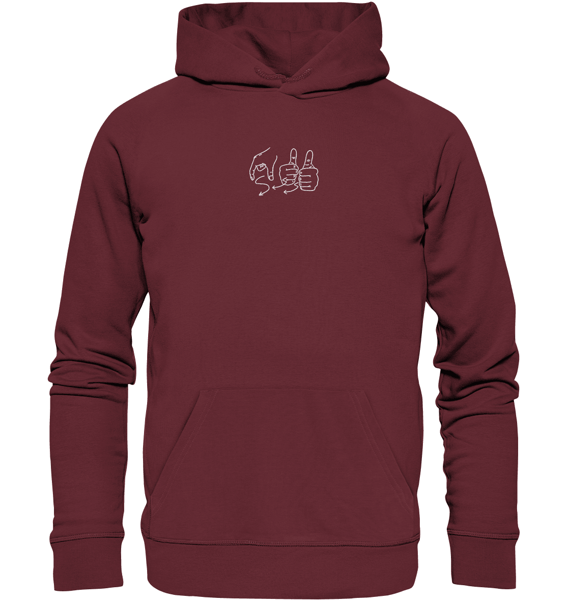 Weggefährten (Gebärde) - Organic Hoodie (Stick) - Weggefährten Mindset