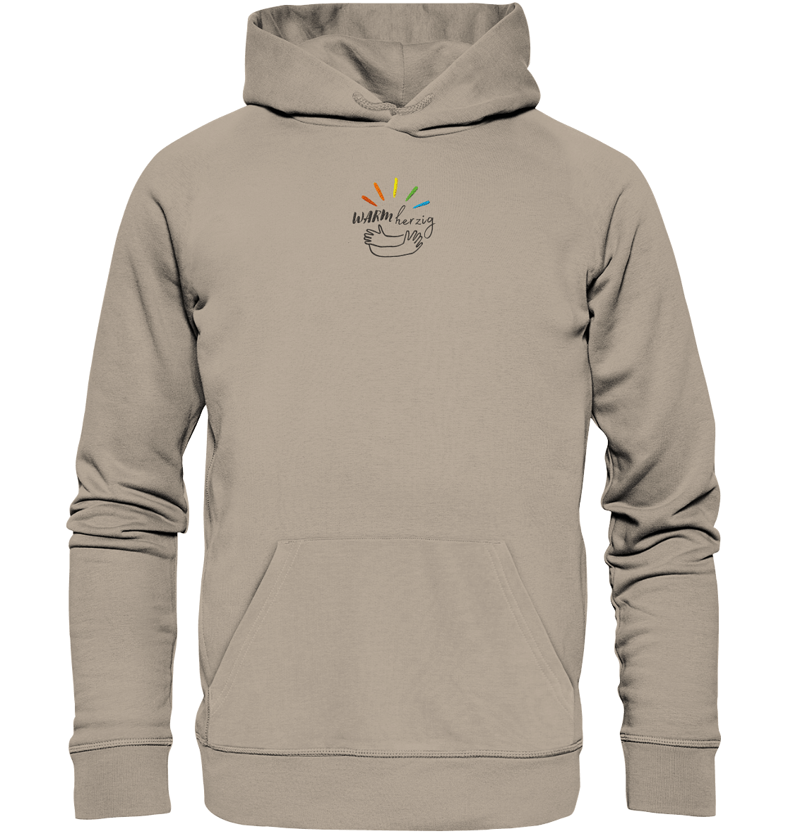 Warmherzig - Organic Hoodie (Stick) - Weggefährten Mindset