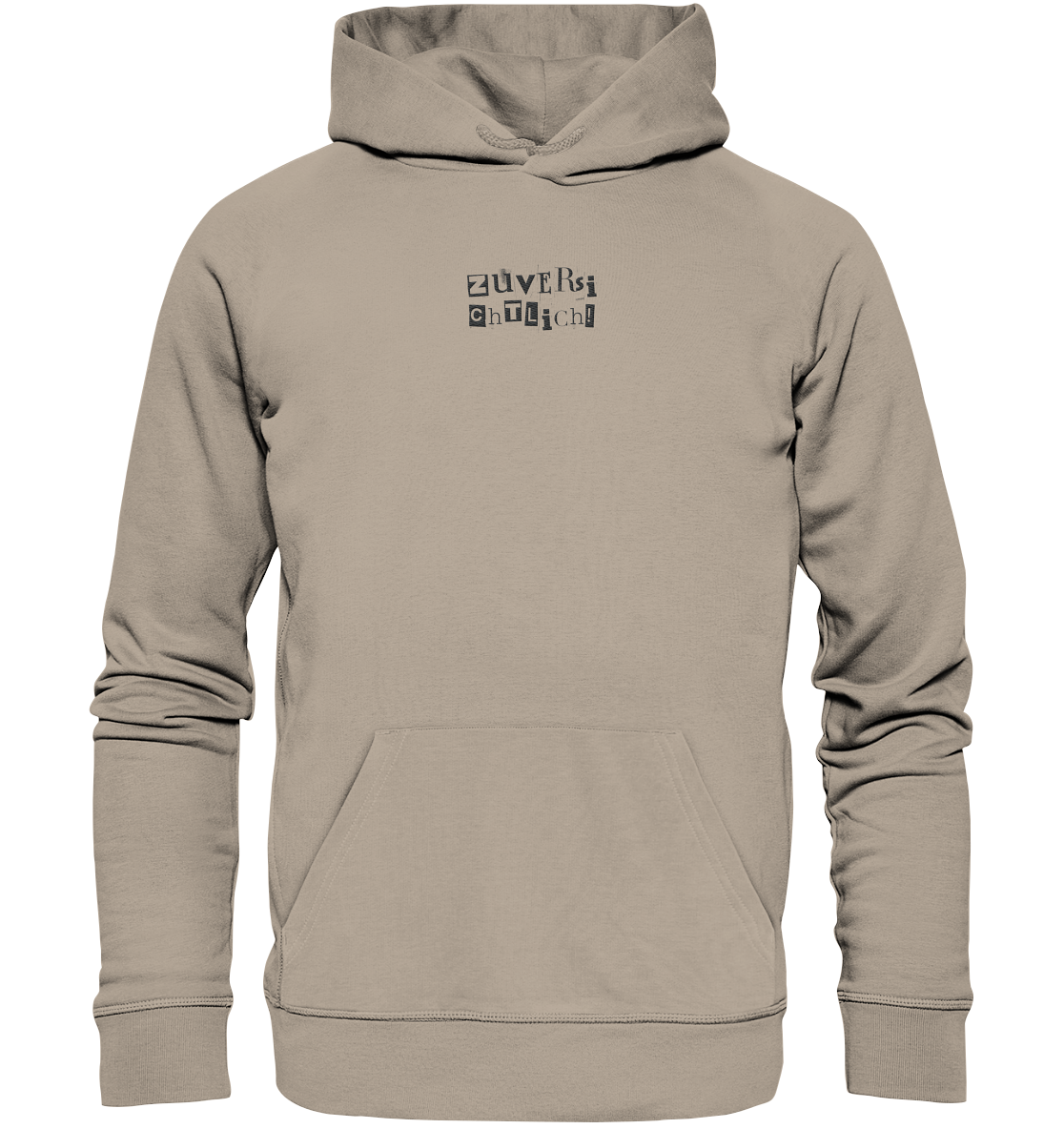 Zuversichtlich - Organic Hoodie (Stick)