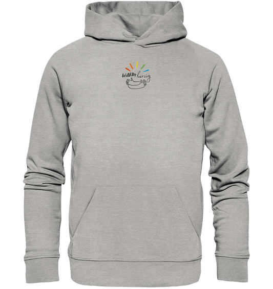 Warmherzig - Organic Hoodie (Stick) - Weggefährten Mindset