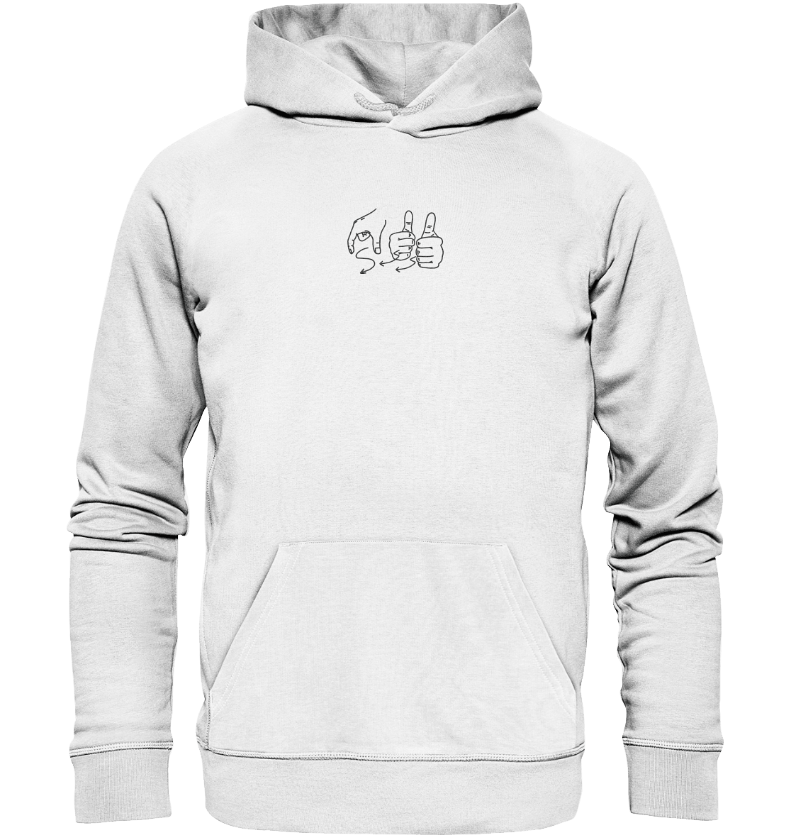 Weggefährten (Gebärde) - Organic Hoodie (Stick) - Weggefährten Mindset