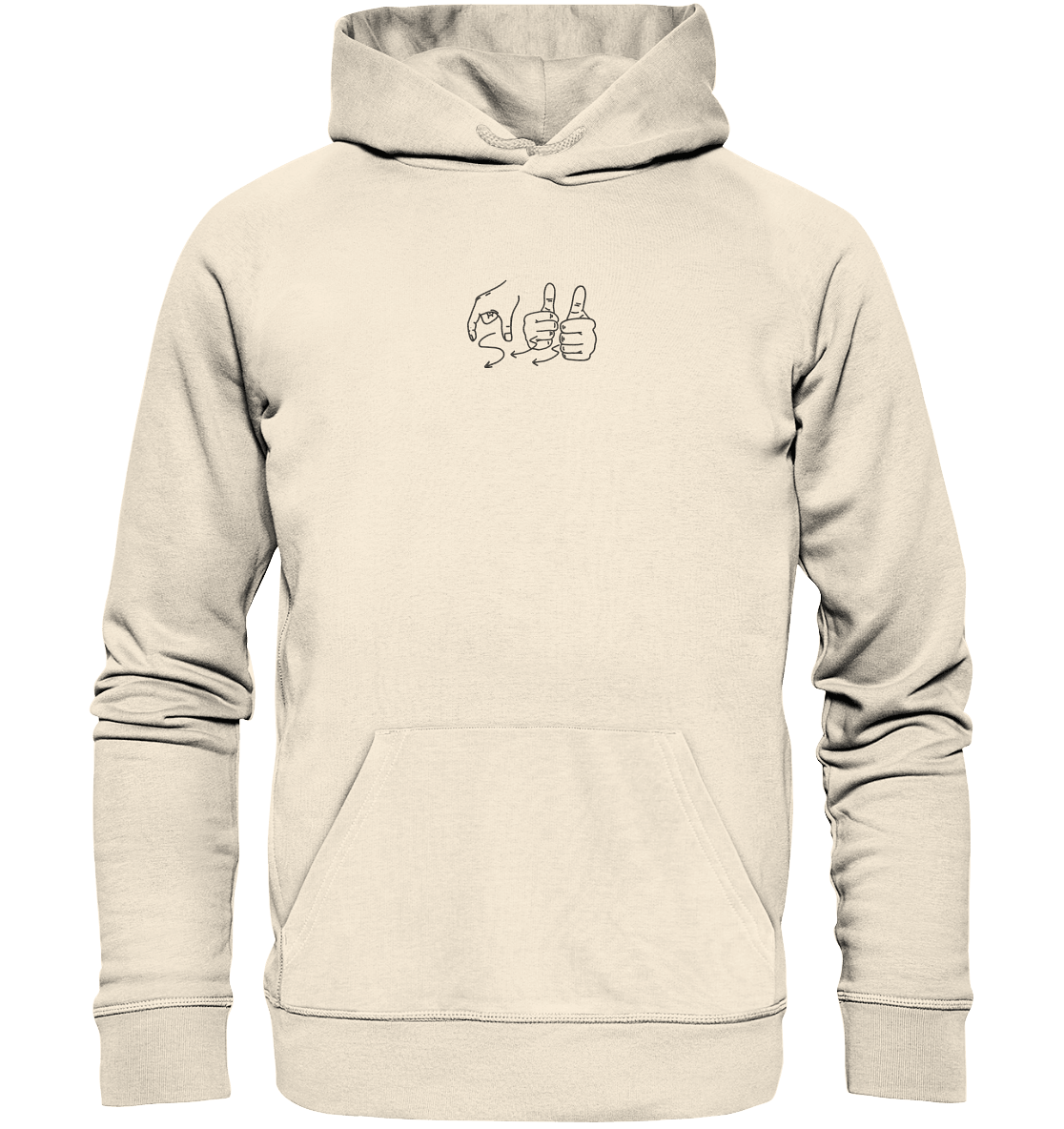 Weggefährten (Gebärde) - Organic Hoodie (Stick) - Weggefährten Mindset
