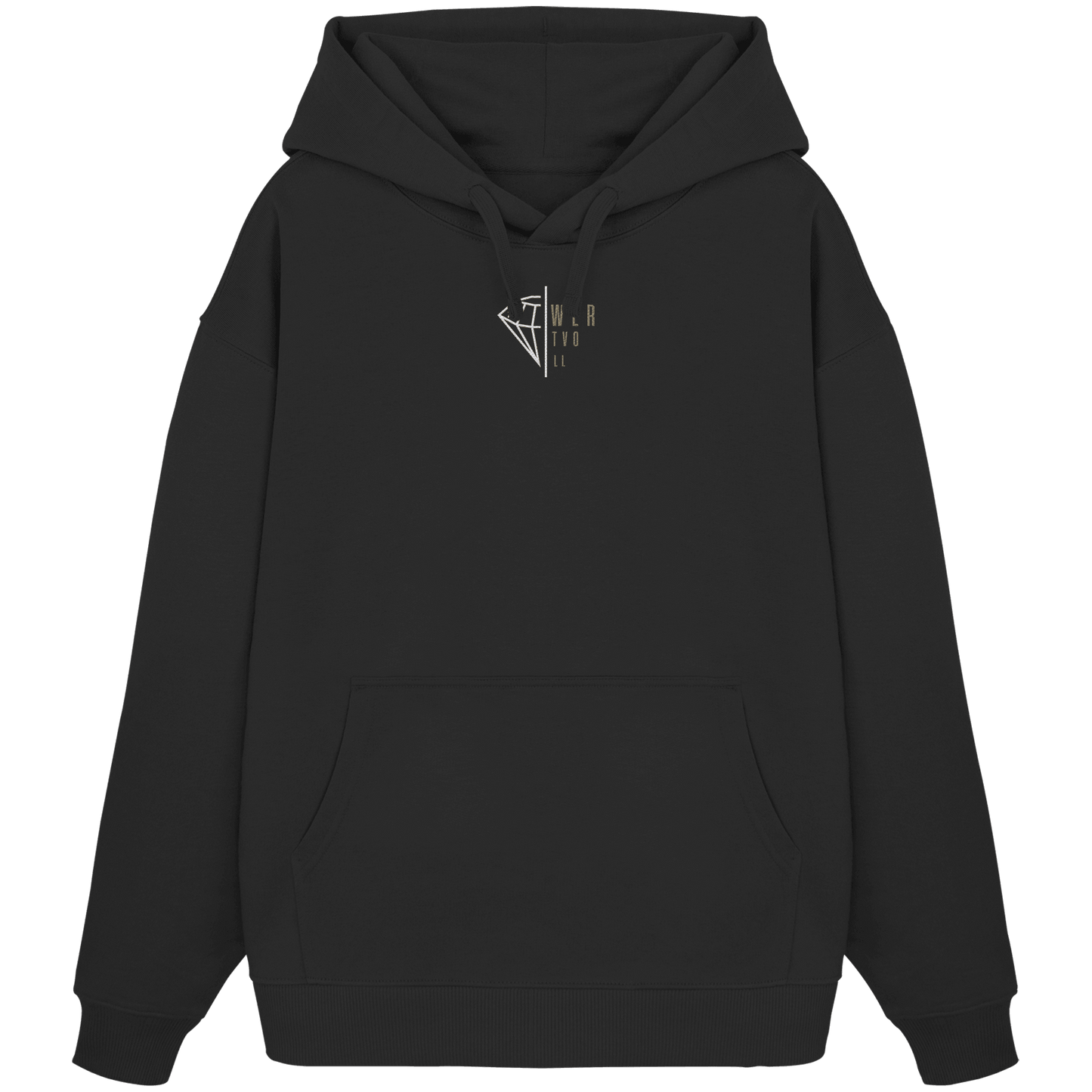 WERTVOLL Diamant (Stick) - Organic Oversize Hoodie (Stick) - Weggefährten Mindset