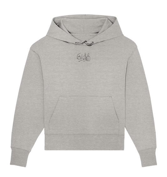 Weggefährten (Gebärde) - Organic Oversize Hoodie (Stick) - Weggefährten Mindset