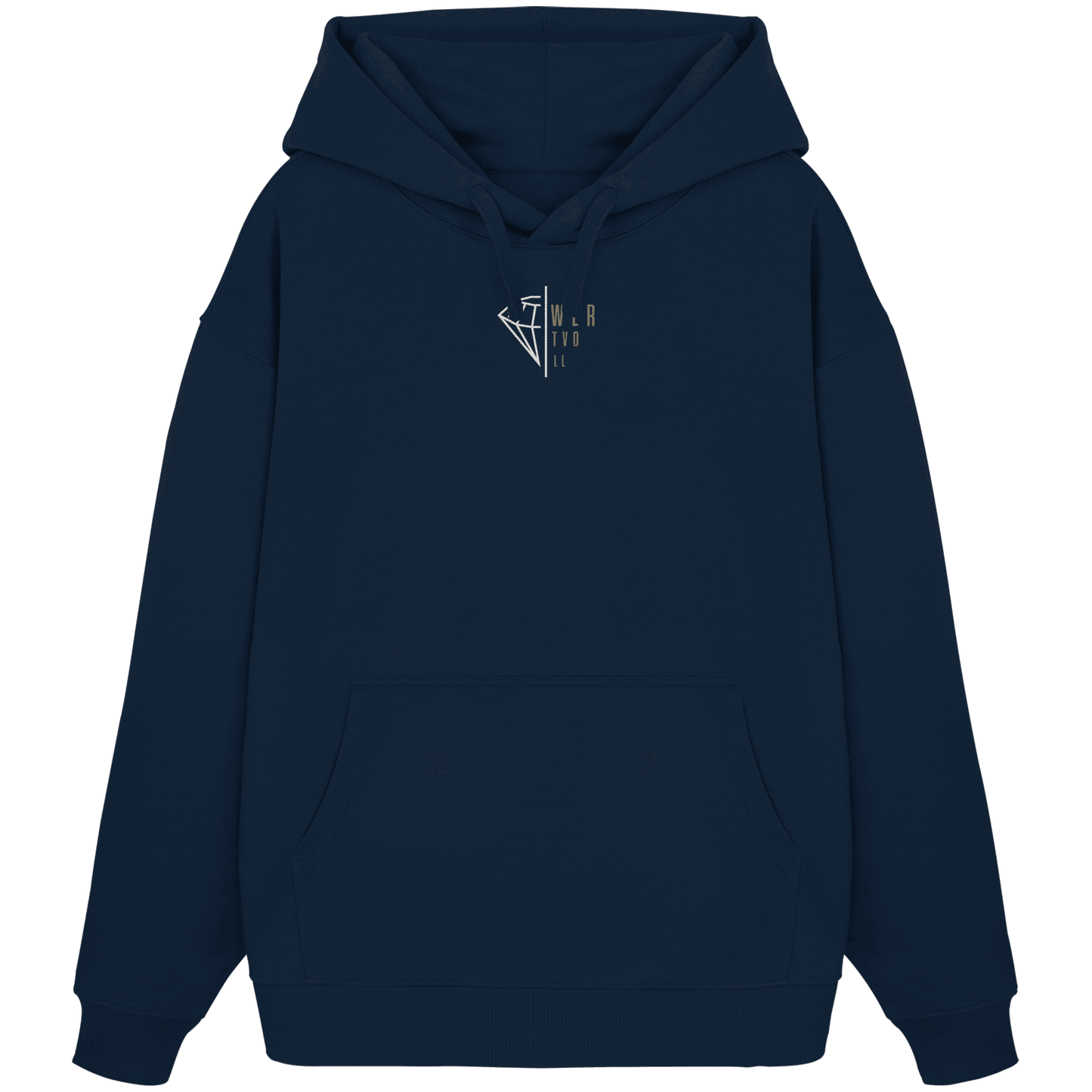 WERTVOLL Diamant (Stick) - Organic Oversize Hoodie (Stick) - Weggefährten Mindset