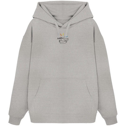 Warmherzig (Stick) - Organic Oversize Hoodie (Stick) - Weggefährten Mindset