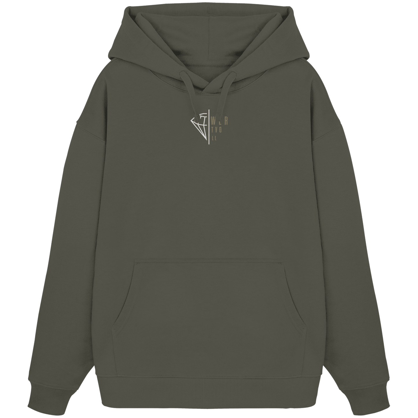 WERTVOLL Diamant (Stick) - Organic Oversize Hoodie (Stick) - Weggefährten Mindset