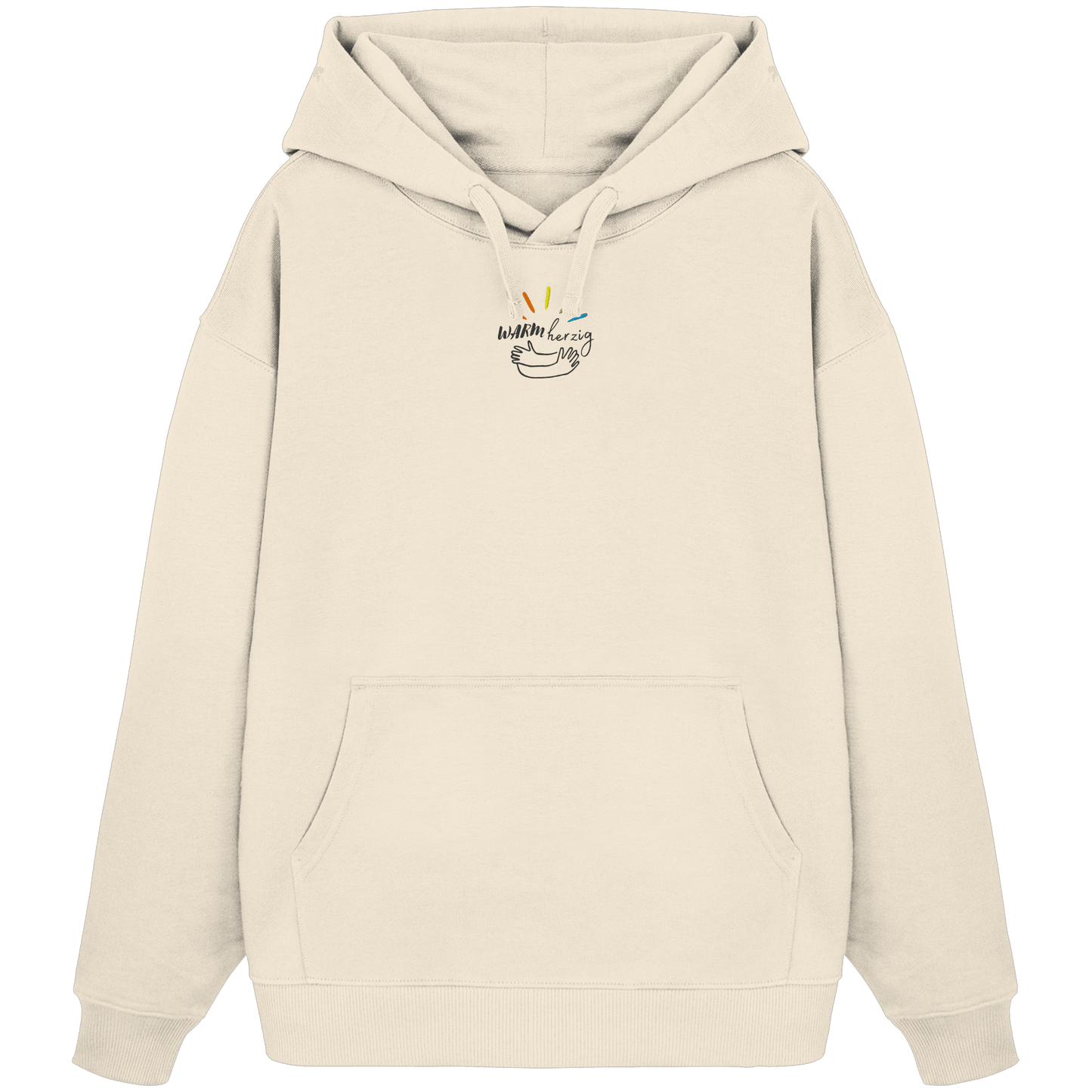 Warmherzig (Stick) - Organic Oversize Hoodie (Stick) - Weggefährten Mindset