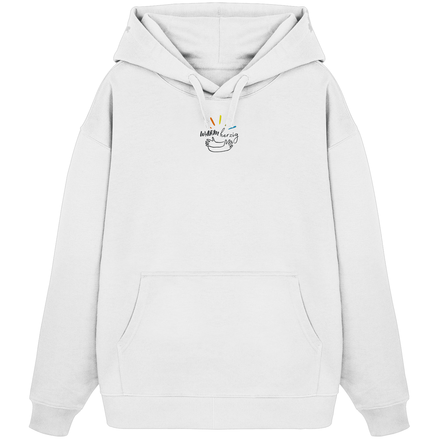 Warmherzig (Stick) - Organic Oversize Hoodie (Stick) - Weggefährten Mindset