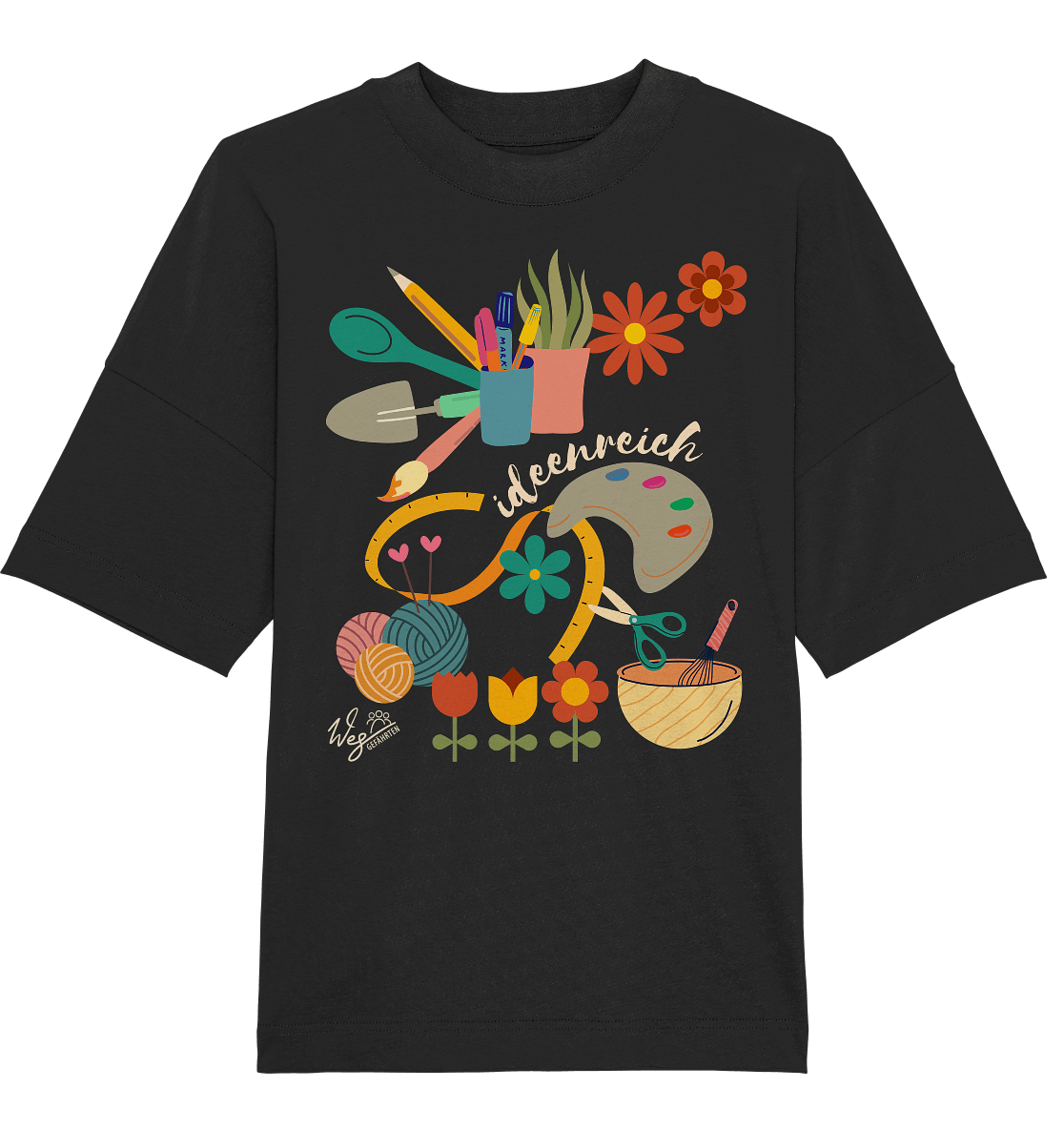 ideenreich - Organic Oversize Shirt - Weggefährten Mindset