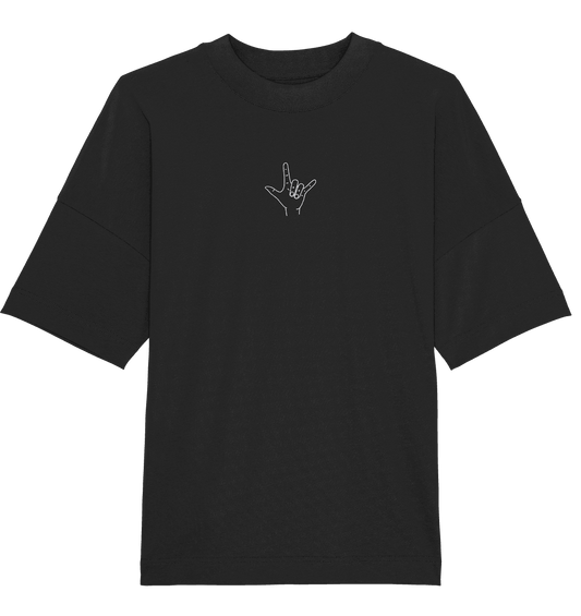 I Love You (Gebärde) - Organic Oversize Shirt (Stick) - Weggefährten Mindset