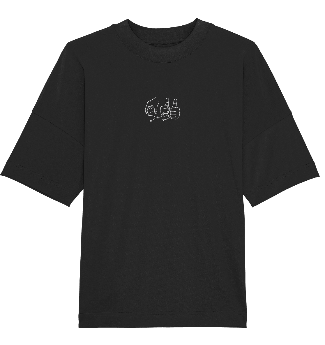 Weggefährten (Gebärde) - Organic Oversize Shirt (Stick) - Weggefährten Mindset