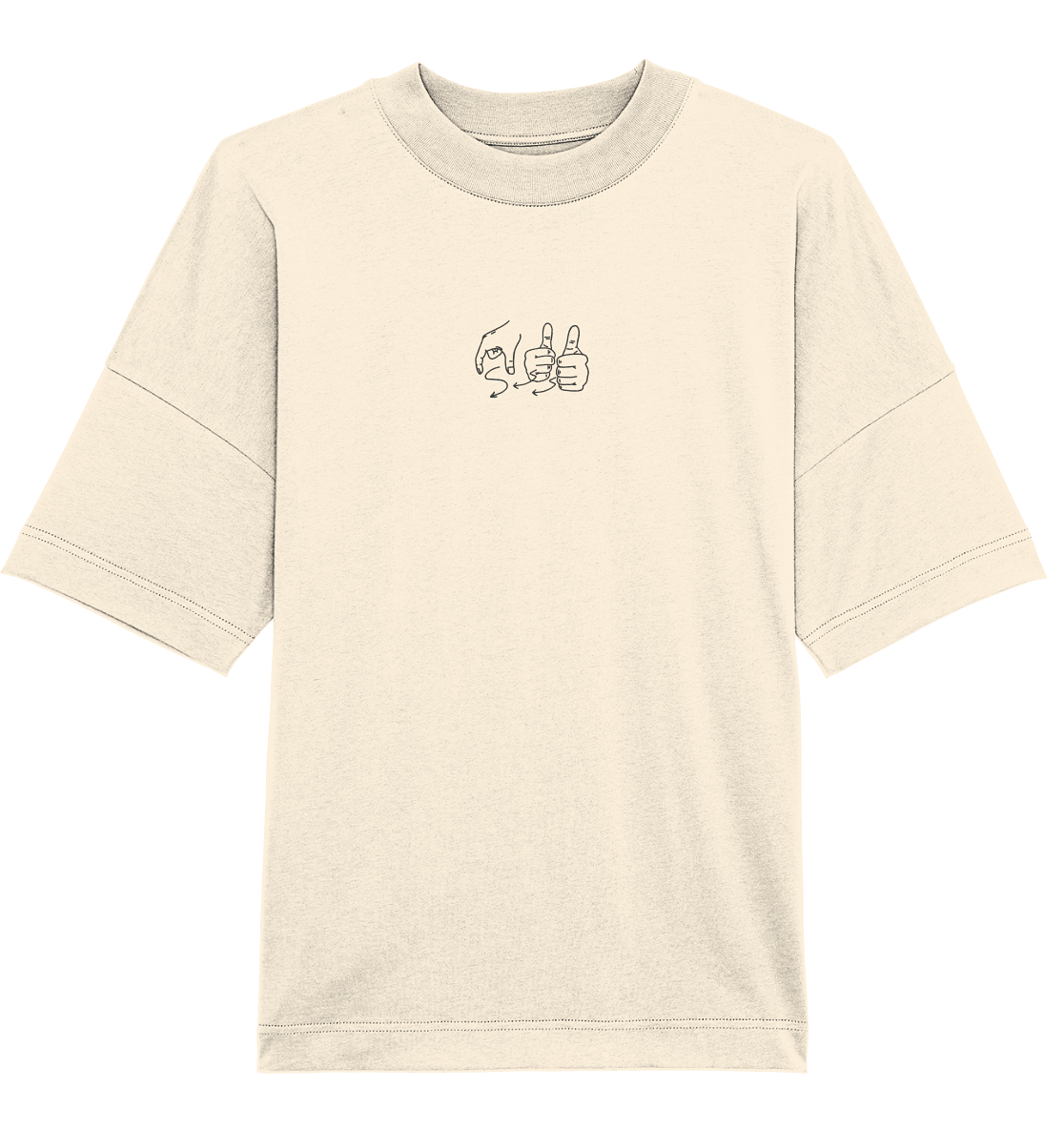 Weggefährten (Gebärde) - Organic Oversize Shirt (Stick) - Weggefährten Mindset