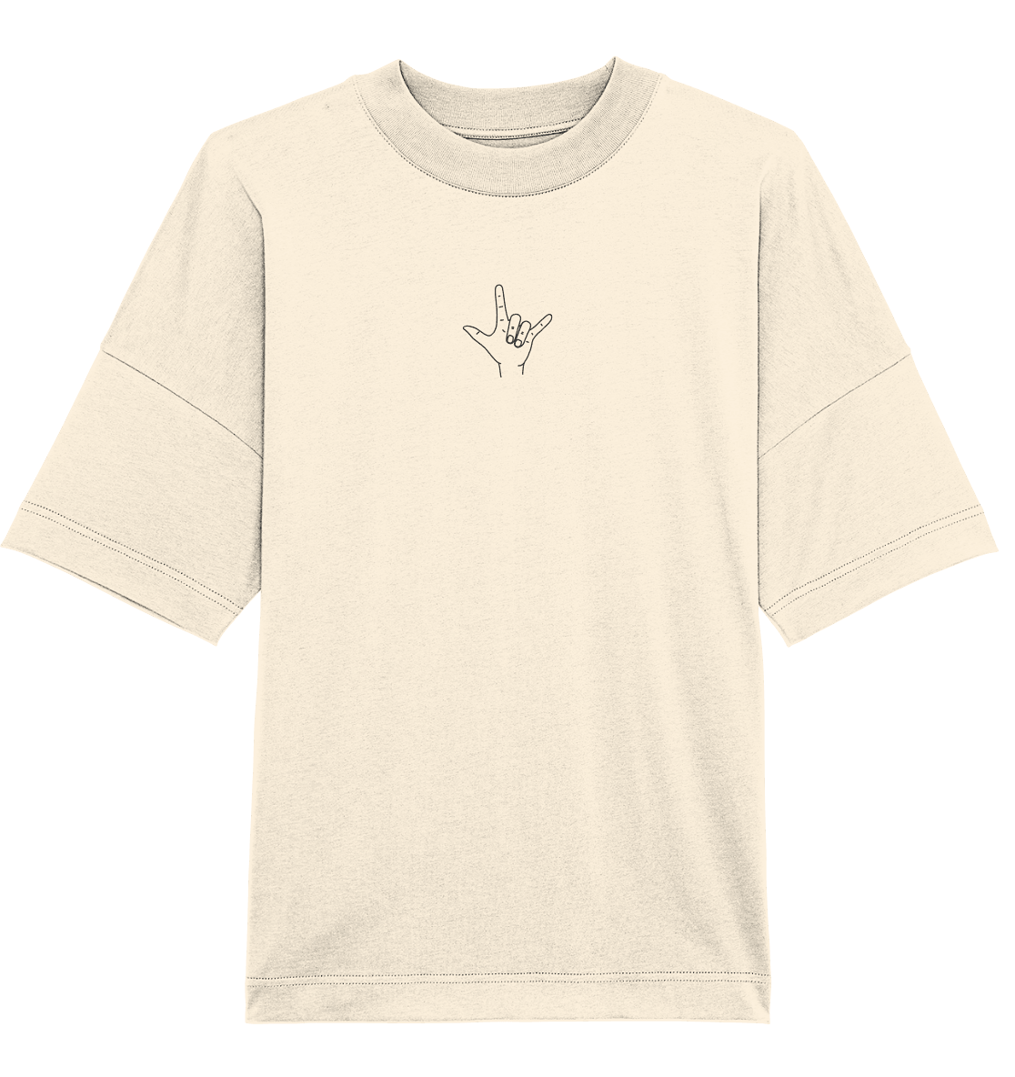 I Love You (Gebärde) - Organic Oversize Shirt (Stick) - Weggefährten Mindset