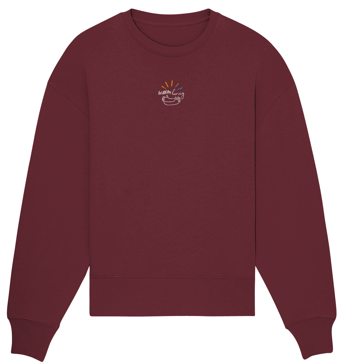 Warmherzig - Organic Oversize Sweatshirt (Stick) - Weggefährten Mindset