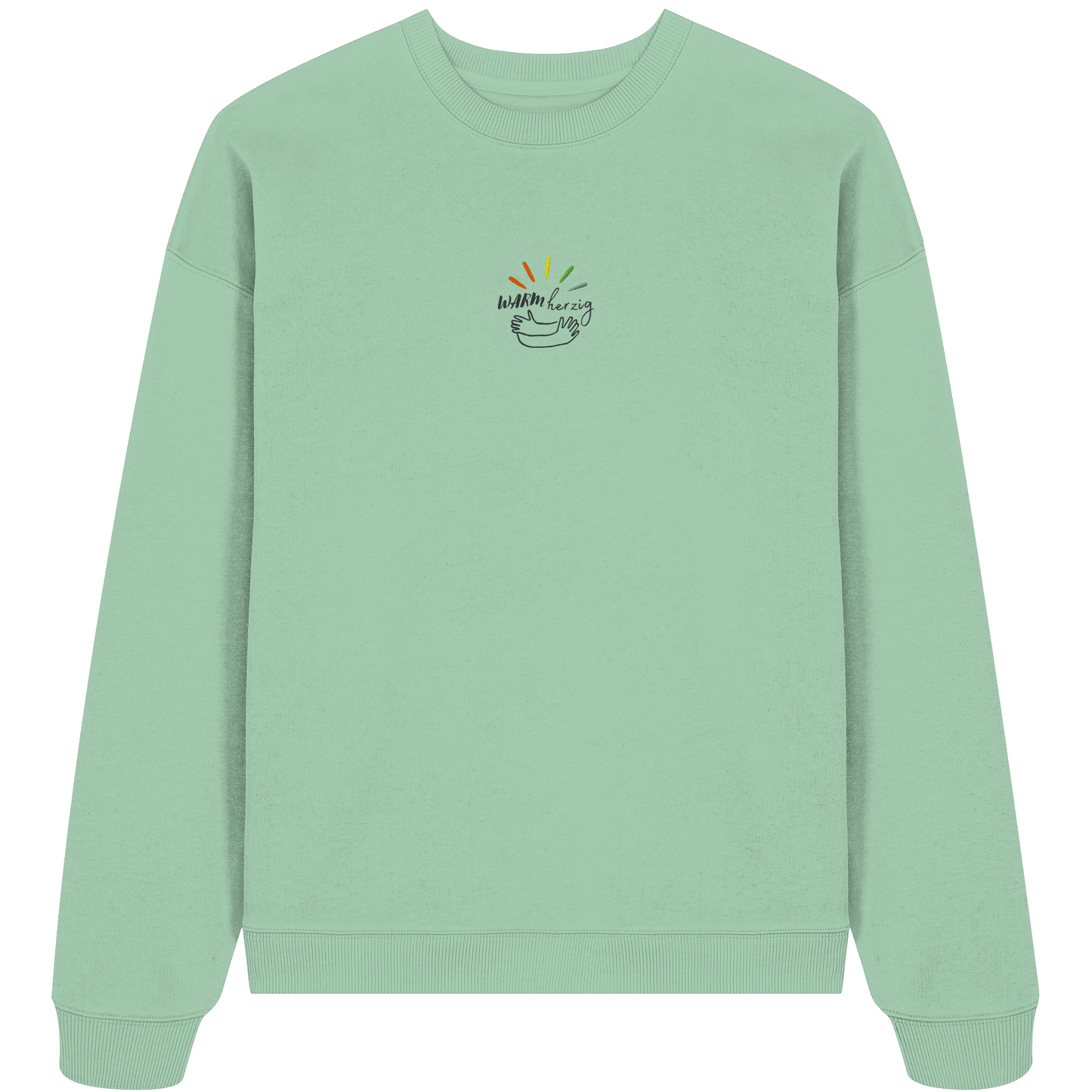 Warmherzig - Organic Oversize Sweatshirt (Stick) - Weggefährten Mindset