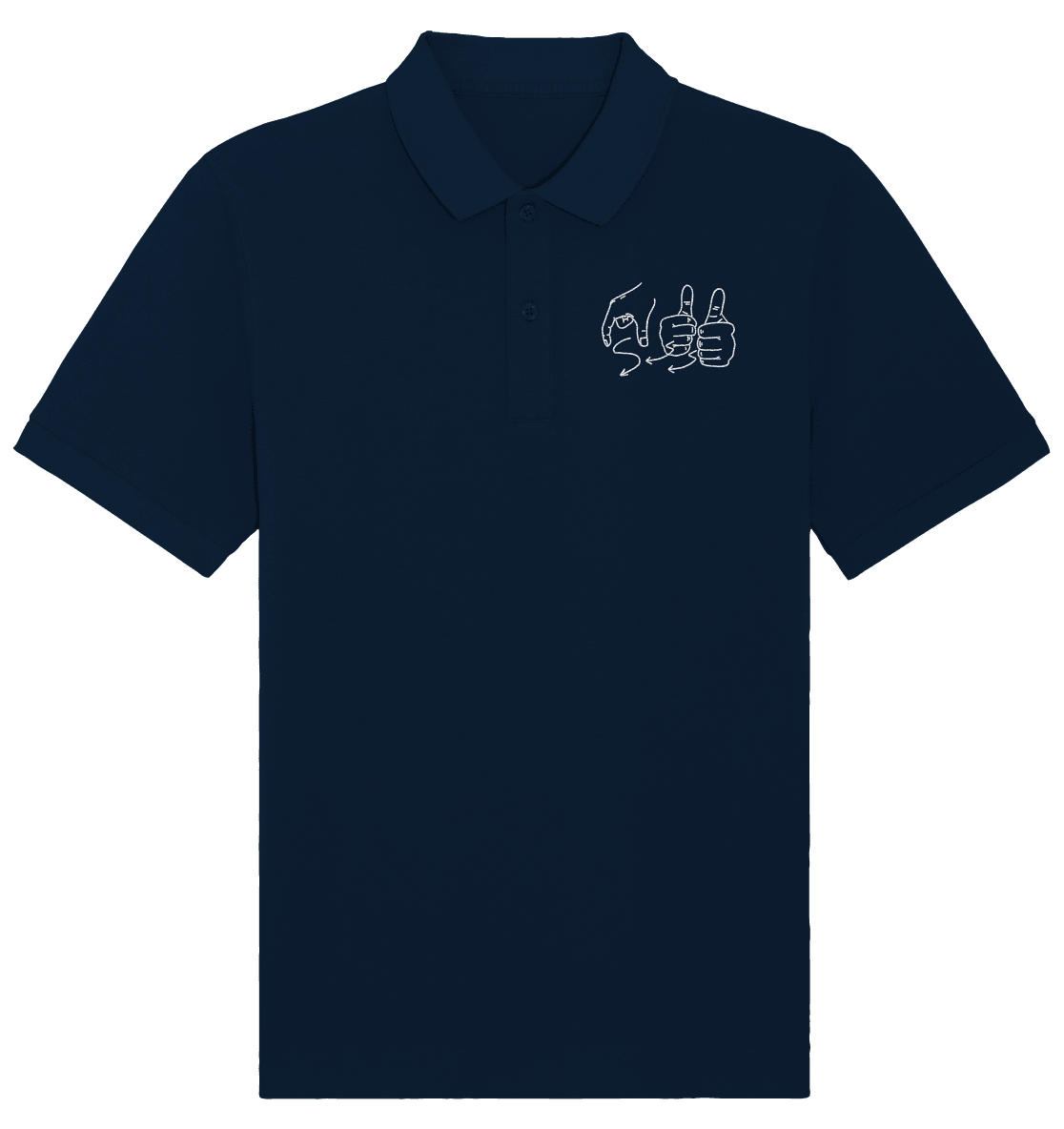 Weggefährten (Gebärde) - Organic Poloshirt (Stick) - Weggefährten Mindset