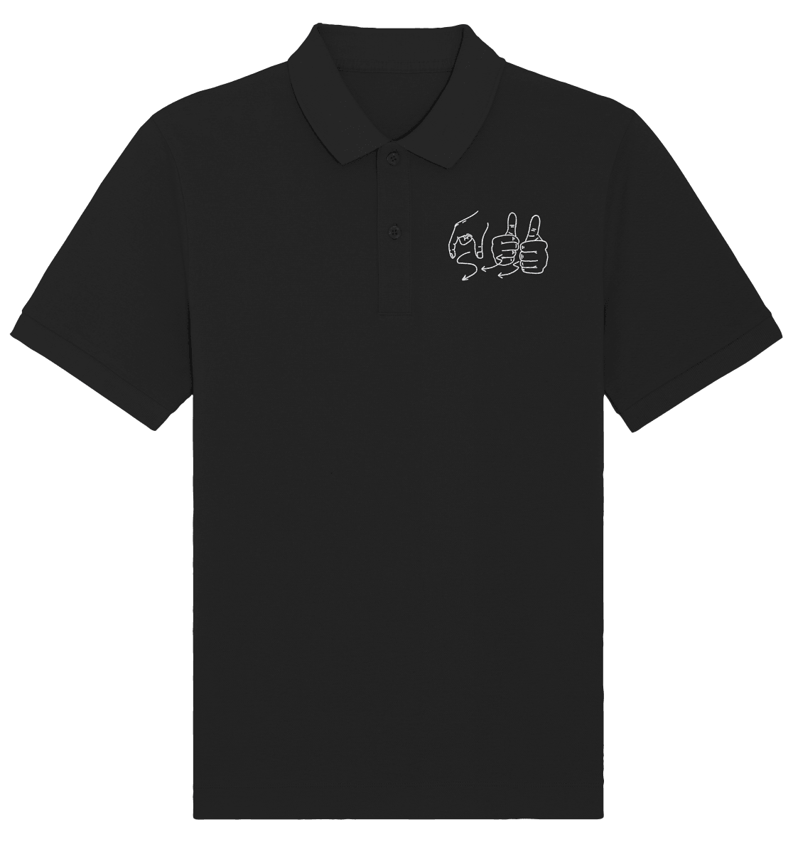 Weggefährten (Gebärde) - Organic Poloshirt (Stick) - Weggefährten Mindset