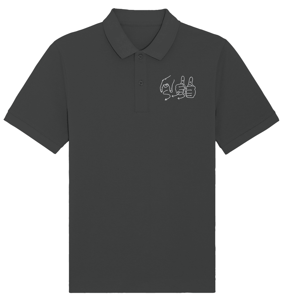 Weggefährten (Gebärde) - Organic Poloshirt (Stick) - Weggefährten Mindset