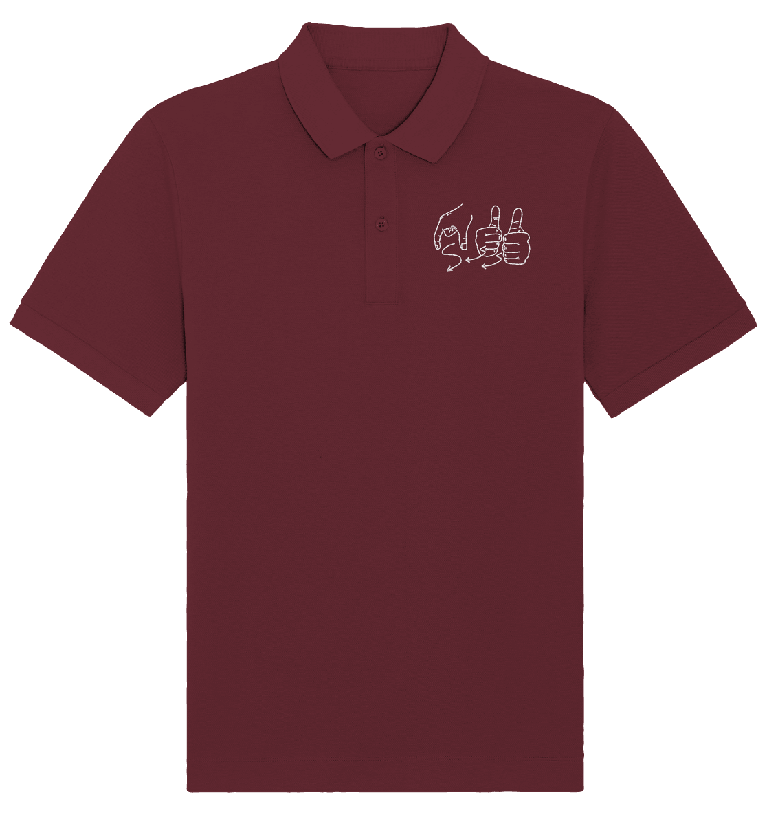 Weggefährten (Gebärde) - Organic Poloshirt (Stick) - Weggefährten Mindset